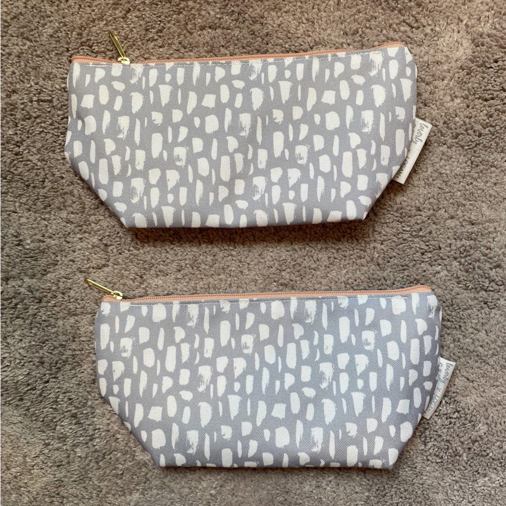 Logan and Lenora X Loverly Grey makeup pouches
